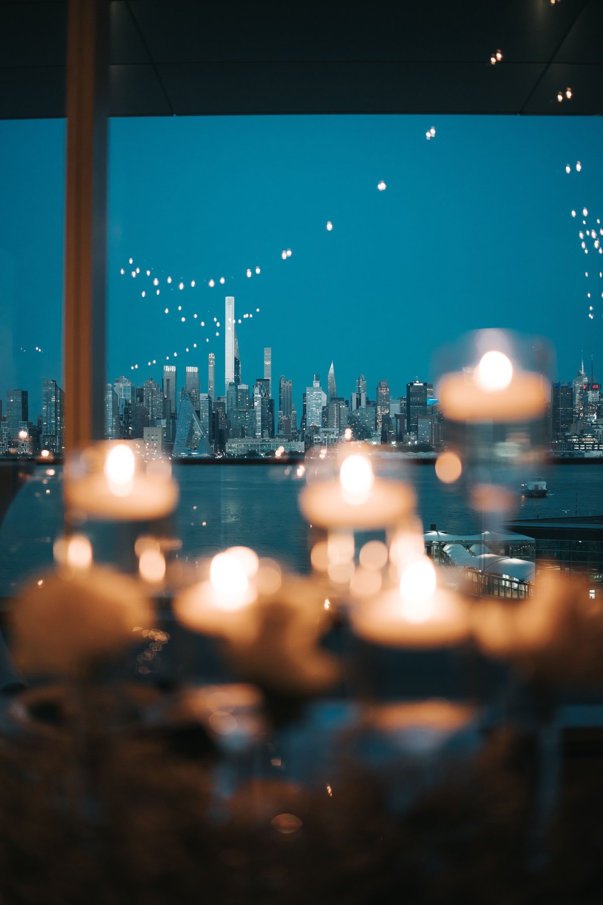 New York at night — skyline from the window.